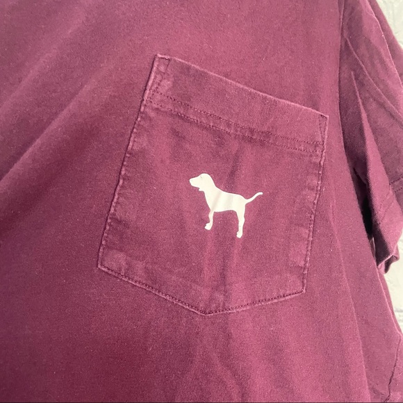 Victoria's Secret PINK Plum Campus Tee Large - Picture 5 of 9
